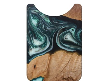 Live Edge Wood+Resin Wallet - Brenda (Green, 692290) Online now