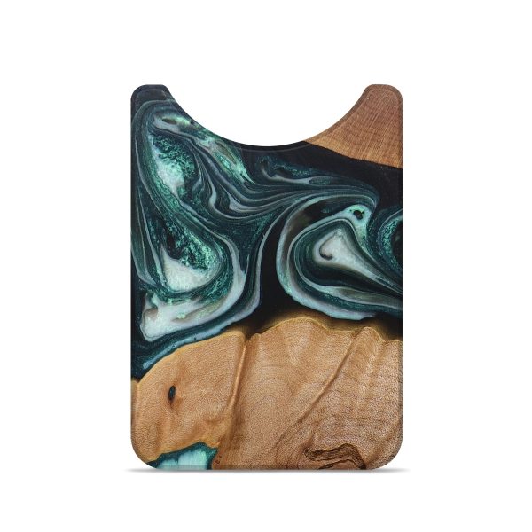 Live Edge Wood+Resin Wallet - Brenda (Green, 692290) Online now