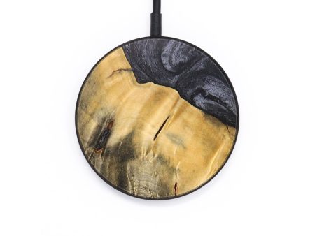 Circle Wood+Resin Wireless Charger - Sandra (Pure Black, 689891) Online Hot Sale