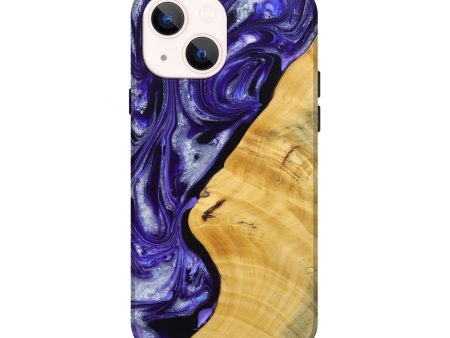 iPhone 14 Wood+Resin Live Edge Phone Case - Emerson (Purple, 692533) Hot on Sale