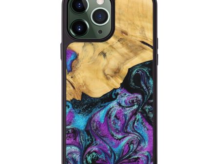 iPhone 13 Pro Max Wood+Resin Phone Case - Angie (Purple, 692629) Supply