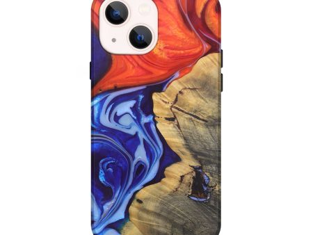 iPhone 14 Wood+Resin Live Edge Phone Case - Lucas (Fire & Ice, 693611) Supply