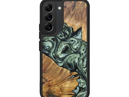 Galaxy S22 Wood+Resin Phone Case - Donnie (Green, 692449) For Discount