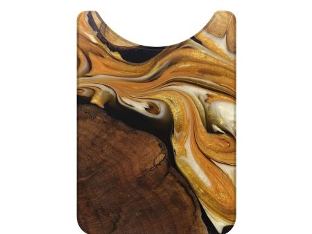 Live Edge Wood+Resin Wallet - Remy (Black & White, 691507) For Sale