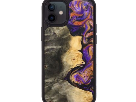 iPhone 12 Wood+Resin Phone Case - Arielle (Purple, 691535) For Discount