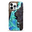 iPhone 15 Pro Max Wood+Resin Live Edge Phone Case - Cheyanne (Green, 691715) on Sale