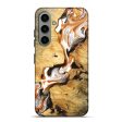 Galaxy S24 Plus Wood+Resin Live Edge Phone Case - Audrina (Black & White, 691498) Cheap