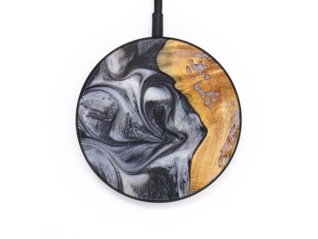 Circle Wood+Resin Wireless Charger - Carolyn (Black & White, 691043) For Discount