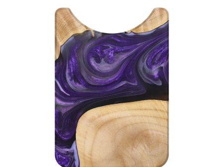 Live Edge Wood+Resin Wallet - Alton (Purple, 694043) Cheap