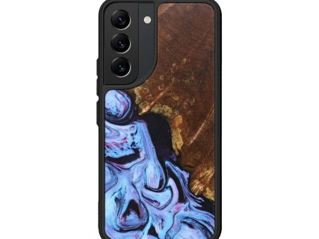 Galaxy S22 Wood+Resin Phone Case - Debra (Purple, 691531) Cheap