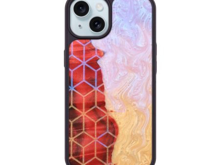 iPhone 15 Wood+Resin Phone Case - Cassandra (Pattern, 689286) Fashion