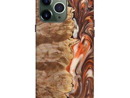 iPhone 13 Pro Max Wood+Resin Live Edge Phone Case - Hilary (Red, 691999) For Discount