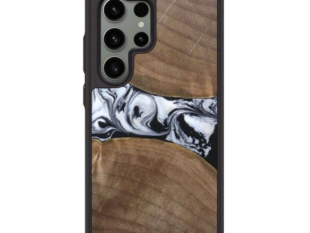 Galaxy S24 Ultra Wood+Resin Phone Case - Ryder (Black & White, 689845) Discount