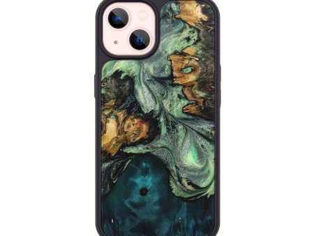 iPhone 14 Wood+Resin Phone Case - Crystal (Mosaic, 690104) Supply