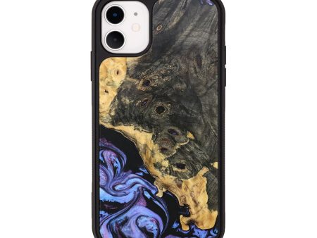 iPhone 11 Wood+Resin Phone Case - Heath (Purple, 691536) Discount