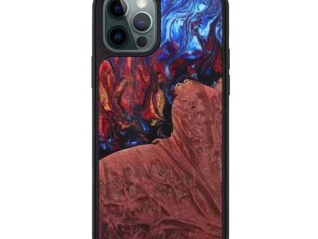 iPhone 12 Pro Max Wood+Resin Phone Case - Aubree (Fire & Ice, 693208) Discount