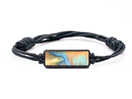 Classic Wood+Resin Bracelet - Tyson (Teal & Gold, 692981) Online Hot Sale