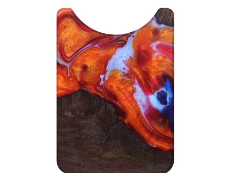 Live Edge Wood+Resin Wallet - Bobby (Fire & Ice, 693312) on Sale