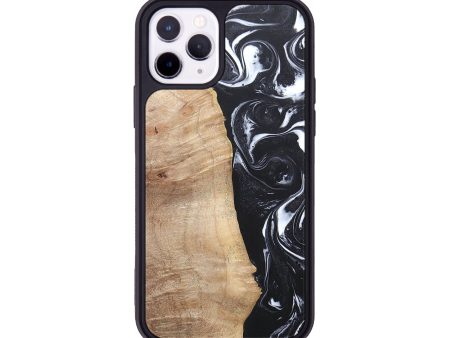 iPhone 11 Pro Wood+Resin Phone Case - Tracy (Black & White, 692396) For Discount