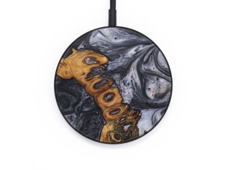 Circle Wood+Resin Wireless Charger - Beulah (Black & White, 691041) For Sale