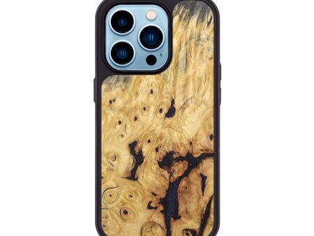 iPhone 14 Pro Wood+Resin Phone Case - Arya (Wood Burl, 690415) Sale