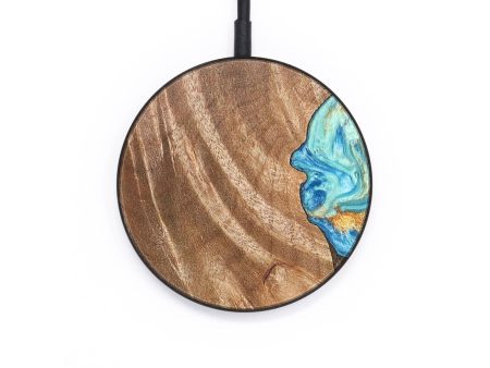 Circle ResinArt Wireless Charger - Juan (Teal & Gold, 691437) Online