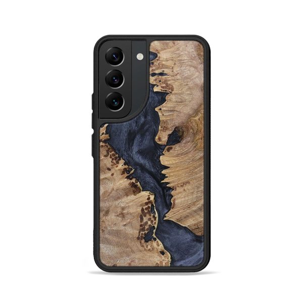 Galaxy S22 Wood+Resin Phone Case - Alec (Pure Black, 693841) Online Sale