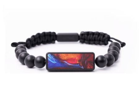 Onyx Bead ResinArt Bracelet - Bennie (Fire & Ice, 693640) Online