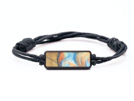 Classic Wood+Resin Bracelet - Wayne (Teal & Gold, 692986) For Sale