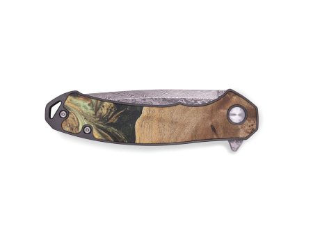 EDC Wood+Resin Pocket Knife - Emersyn (Green, 691793) Sale