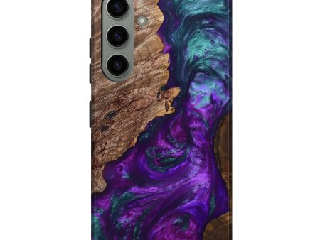 Galaxy S24 Plus Wood+Resin Live Edge Phone Case - Skylar (Purple, 691894) For Cheap