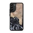 Galaxy S22 Plus Wood+Resin Phone Case - Aria (Black & White, 692388) For Sale