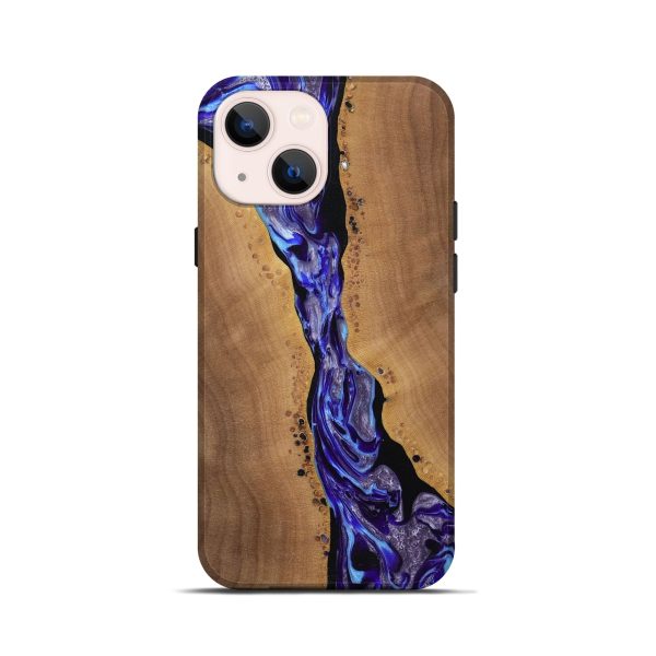 iPhone 13 mini Wood+Resin Live Edge Phone Case - Talan (Purple, 689797) Cheap