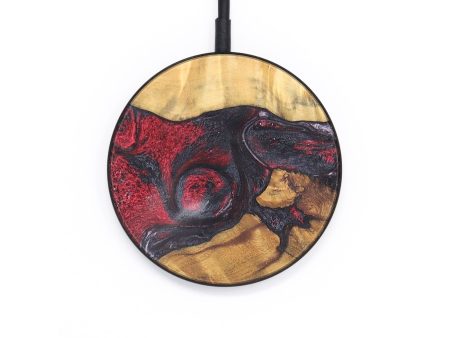 Circle Wood+Resin Wireless Charger - Valerie (Red, 691858) Hot on Sale