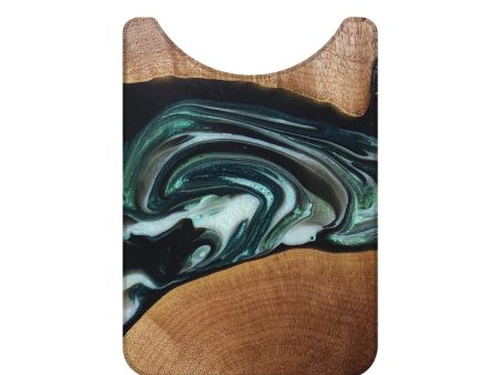 Live Edge Wood+Resin Wallet - Gianni (Green, 692292) Cheap