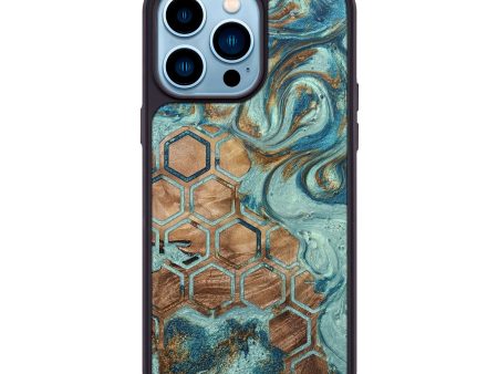 iPhone 14 Pro Max Wood+Resin Phone Case - Gayle (Pattern, 692904) For Sale