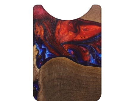 Live Edge Wood+Resin Wallet - Scarlet (Fire & Ice, 693307) For Cheap