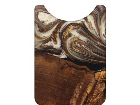 Live Edge Wood+Resin Wallet - Tristen (Black & White, 694053) on Sale