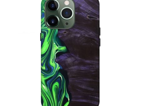 iPhone 13 Pro Wood+Resin Live Edge Phone Case - Janine (Green, 691753) Online