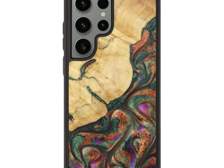 Galaxy S23 Ultra Wood+Resin Phone Case - Deneen (Green, 689281) Supply