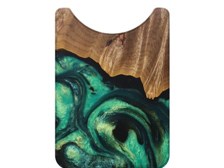 Live Edge Wood+Resin Wallet - Bridget (Green, 692293) Supply