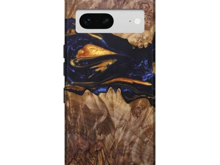 Pixel 7 Wood+Resin Live Edge Phone Case - Kelly (Blue, 691014) Fashion