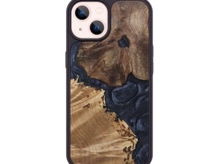 iPhone 14 Wood+Resin Phone Case - Colson (Pure Black, 692407) on Sale