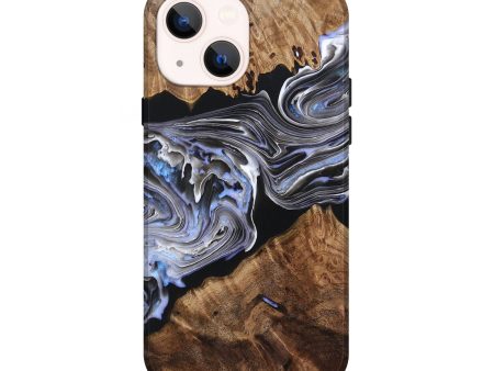 iPhone 14 Wood+Resin Live Edge Phone Case - Gunnar (Black & White, 692214) For Discount