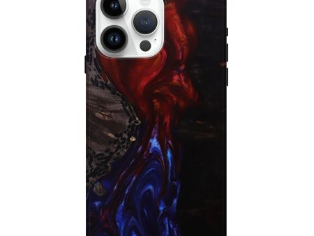 iPhone 15 Pro Max Wood+Resin Live Edge Phone Case - Archie (Fire & Ice, 693673) Online Sale