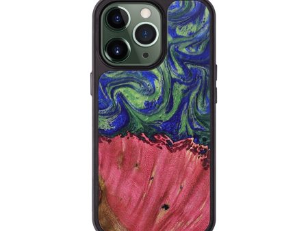 iPhone 13 Pro Wood+Resin Phone Case - Jonathan (Green, 691638) Sale