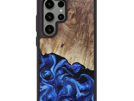 Galaxy S24 Ultra Wood+Resin Phone Case - Tasha (Blue, 692113) Online Sale