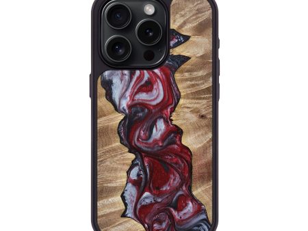 iPhone 15 Pro Wood+Resin Phone Case - Candice (Red, 693783) Hot on Sale