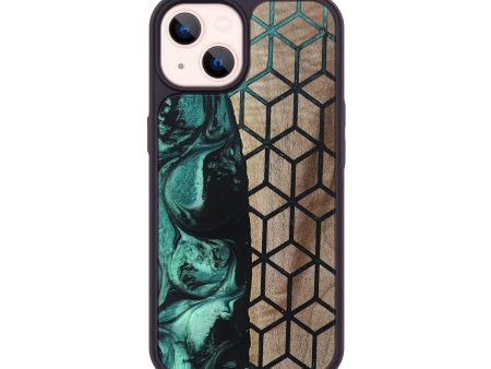 iPhone 14 Wood+Resin Phone Case - Caroline (Pattern, 691617) Sale