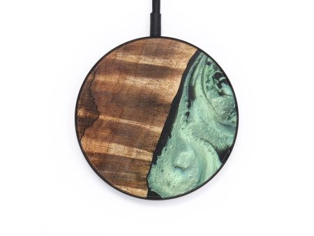 Circle Wood+Resin Wireless Charger - Carolina (Green, 691513) Online now